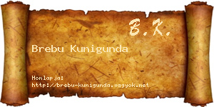Brebu Kunigunda névjegykártya